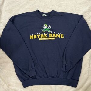 VINTAGE Notre Dame Fighting Irish Navy Blue Sweater